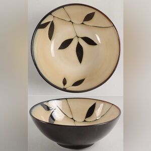 JESSICA MCCLINTOCK HOME Brown Leaves On Beige, Coupe Soup/Cereal Bowl 5